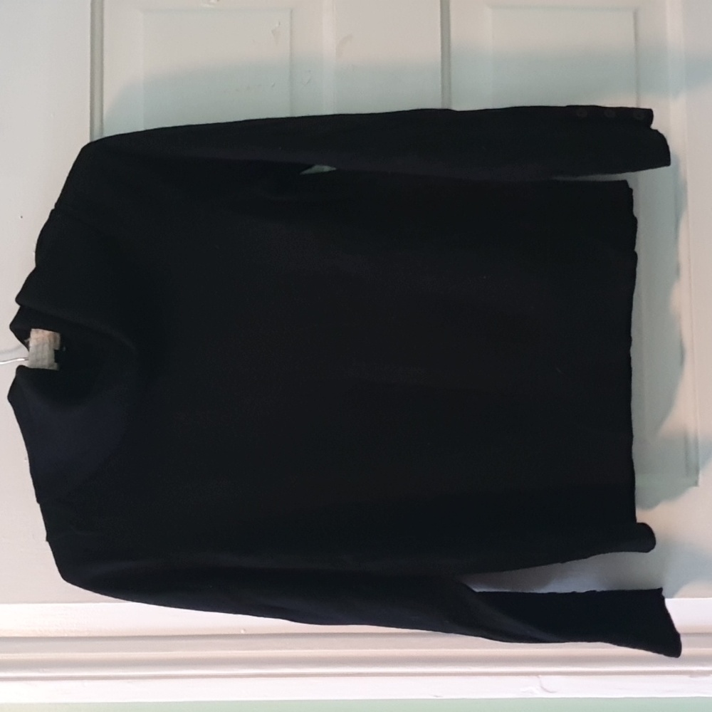 EUC black cowl neck merino sweater, Talbots, size L